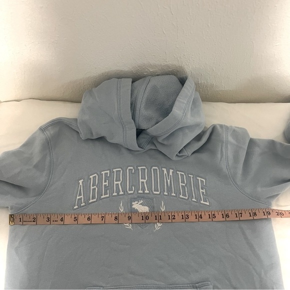 Abercrombie Kids Graphic Unisex Size (13/14) Sweatshirt with Hoodie Blue - Picture 11 of 12